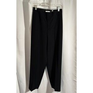 NWT Vince Soft High Waist Tailored Black Trousers Pants Plus Flat Front Size 20